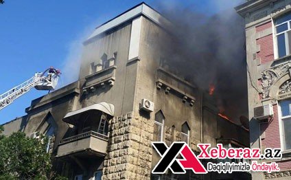 Bakıda yanan binadan son xəbər (FOTO)