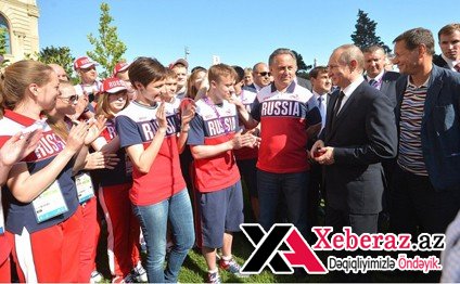 Putin Bakı Atletlər Kəndində (FOTO)